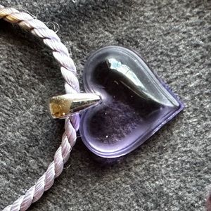 Lalique crystal heart pendant / necklace